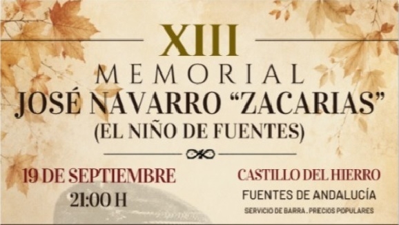 El Castillo del Hierro acoge el memorial flamenco a José Navarro 'El Niño de Fuentes'