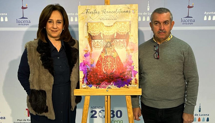 Araceli Rodríguez y Juan Pérez, en la presentación del cartel.
