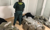 Marihuana intervenida por la Guardia Civil.