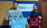 Mario Ruiz, del Salerm Puente Genil, y Marcos P&eacute;rez, del Ciudad de Lucena, analizan el derbi
