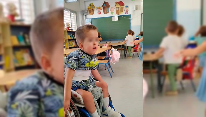 &quot;Adrián está super contento en el colegio; es otro niño&quot;. Juan Antonio Campos, padre de Adrián, un niño de 3 años con miopatía miotubular