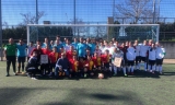 Foto de los tres equipos tras la disputa del triangular