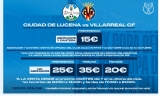 El Ciudad de Lucena comienza la venta de entradas para el partido de Copa del Rey frente al Villarreal C.F