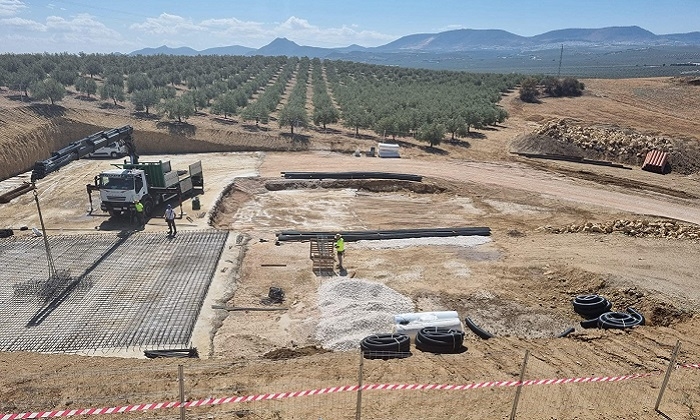Avanza la construcción del nuevo depósito de agua Don Blas en Herrera