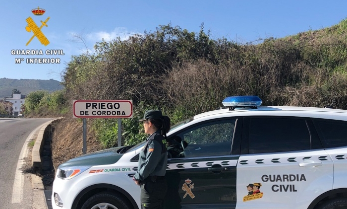 La Guardia Civil detiene en Priego de Córdoba a un vecino por el presunto robo en tres viviendas del municipio