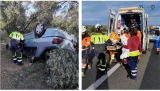 Herido el conductor de un veh&iacute;culo en un aparatoso accidente de tr&aacute;fico en Mollina
