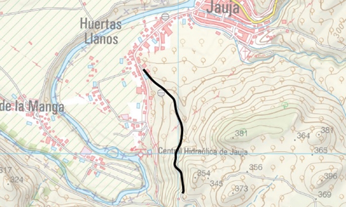 Plano del Camino del Alcaparrero.