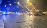Accidente en la avenida de la Guardia Civil de Lucena.