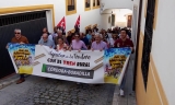 Caravana de protesta en Aguilar de la Frontera.