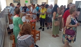 Sobresaliente afluencia en el colegio establecido en Amara.