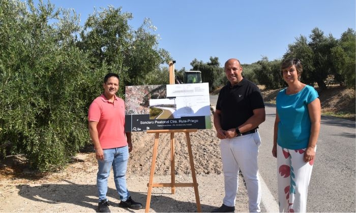 Comienzan las obras del sendero peatonal de "La Molina" en Rute