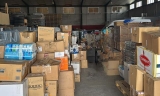 Donaciones acumuladas en Lucena durante este primer fin de semana tras la DANA.