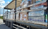 Uno de los camiones trasladados desde Lucena a Valencia.