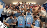 La plantilla lucentina celebra su victoria ante La Balona