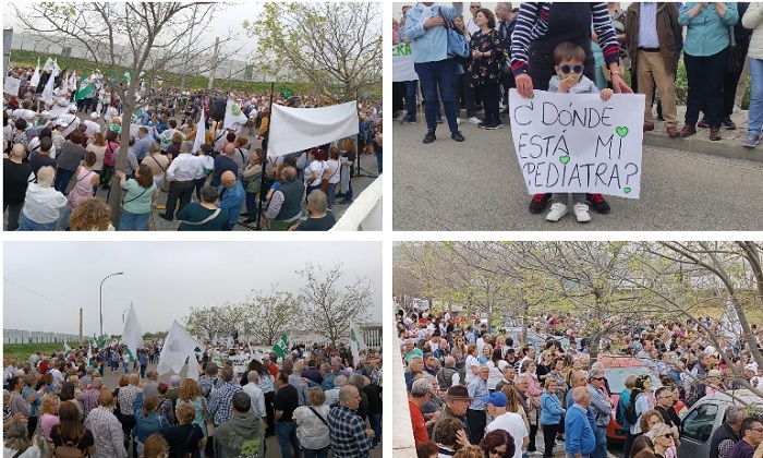 Marea Blanca moviliza en &Eacute;cija a cientos de vecinos, con el apoyo de la Sierra Sur, contra la p&eacute;rdida de servicios del hospital