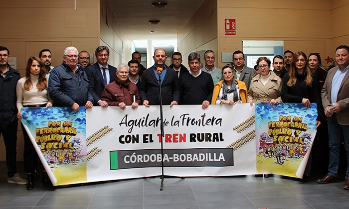 Acci&oacute;n de protesta de los alcaldes en la sede de la Campi&ntilde;a Sur.