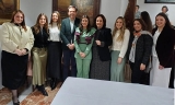 En el centro, entre el alcalde y la edil de Fiestas, la aracelitana mayor.