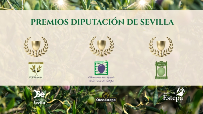 Los aceites de oliva virgen extra de la DO Estepa triunfan en los premios de la Diputaci&oacute;n de esta campa&ntilde;a