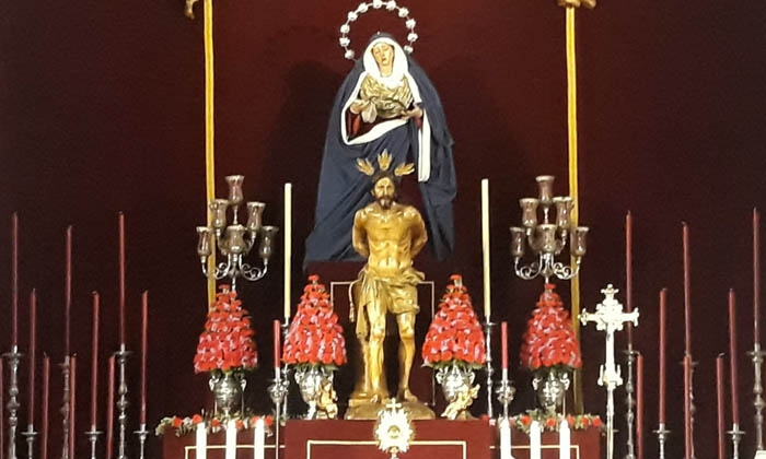 Cristo de la Columna y Virgen de la Esperanza.