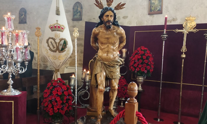El Cristo de la Columna, en el Jueves Santo de 2021.