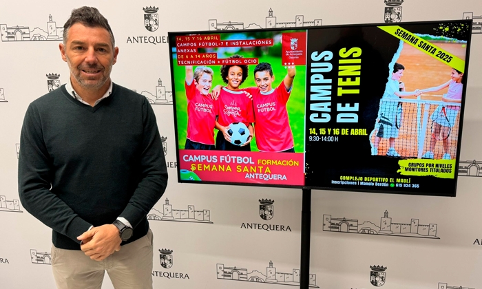 F&uacute;tbol y tenis, las modalidades de los campus de Semana Santa en Antequera