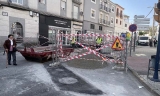 Obras en la calle Maestro Gordillo de Lucena.