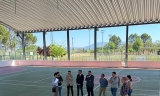 Recepci&oacute;n de la nueva cubierta de la pista multiusos.