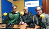 Igor da Silva, Miguel Herrador y Sergio Lasu&eacute;n en los estudios de SER Lucena