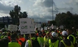 Productores de la Sierra Sur y la Campiña participan en la protesta del campo en el puerto de Algeciras