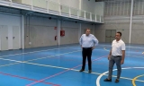 &Aacute;ngel Novillo y Javier Pineda, en el interior del pabell&oacute;n.
