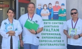 Miembros del sindicato Satse en el Hospital de Montilla.