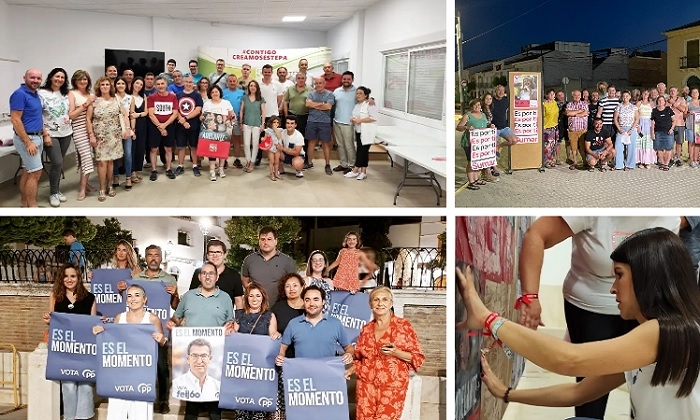 23J: Pegada de carteles e &ldquo;ilusi&oacute;n&rdquo; en el arranque de la campa&ntilde;a electoral en Estepa, &Eacute;cija y Pedrera