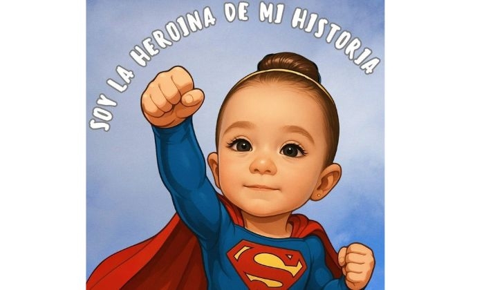 Superhero&iacute;na Elena, una ni&ntilde;a de Arahal con trisom&iacute;a 13