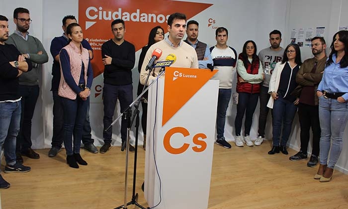 Jesús López, en la presentación de la candidatura de Ciudadanos para 2023.