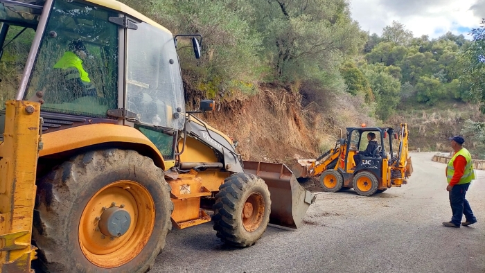 La Diputaci&oacute;n de M&aacute;laga destina 730.000 euros para reparar los da&ntilde;os del temporal en cinco carreteras