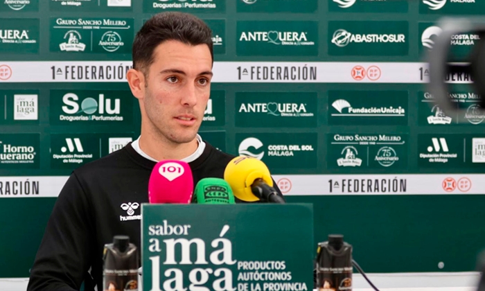 Javi Medina: "Ante el San Fernando es una nueva oportunidad para cambiar la din&aacute;mica negativa"