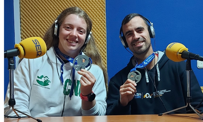 Elia Cuenca y Cristian G&oacute;mez, dos lucentinos que brillan en Aguas Abiertas