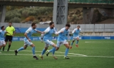 Rafa G&aacute;lvez celebra el primer tanto ante el Mirandilla (3-0)