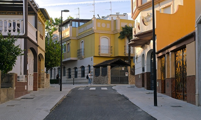 Nuevo aspecto de la calle R&iacute;o Guadiana de Lucena.