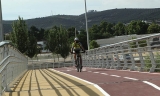 Carril bici en el entorno del futuro Parque Europa y del nuevo recinto ferial de Lucena.