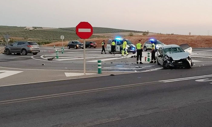 Accidente en la entrada a Lucena.