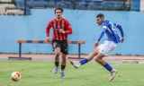 Lalo en pleno partido frente a la U.D. Melilla