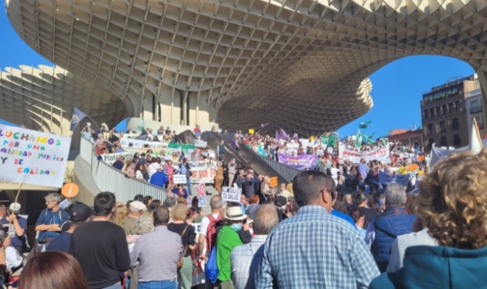 La Sierra Sur se suma a la gran movilización en Sevilla por la sanidad pública