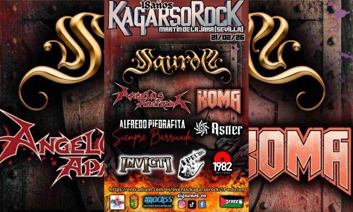 Los gaditanos Saurom cabeza de cartel del 18&ordm; Kagarso Rock de Mart&iacute;n de la Jara