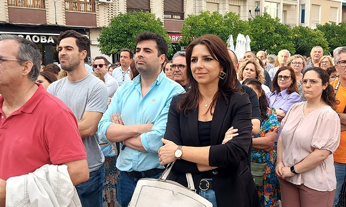 Jes&uacute;s L&oacute;pez y Puri Joyera, en la manifestaci&oacute;n del pasado mes de junio.