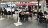 Terrazas en la Plaza Nueva de Lucena.