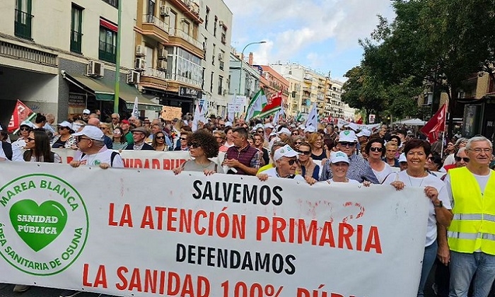 Participaci&oacute;n significativa de la Sierra Sur en la manifestaci&oacute;n en Sevilla en defensa de la sanidad p&uacute;blica