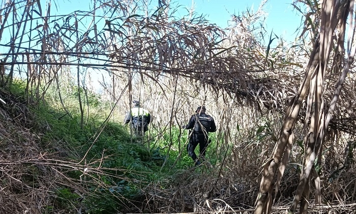 Efectivos policiales en el entorno del r&iacute;o.