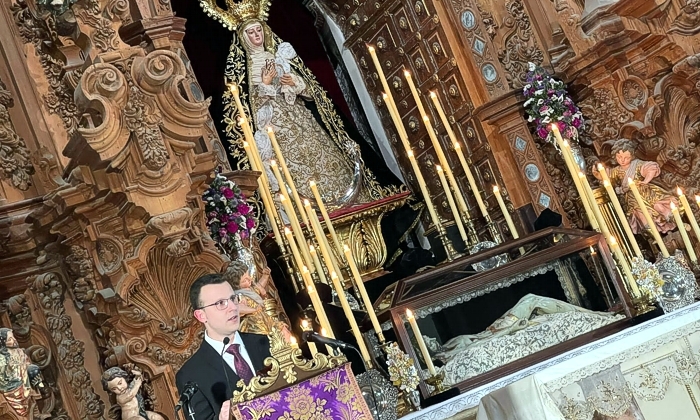 Antonio Jesús Palomo inicia la cuenta atrás para la Semana Santa de Antequera con un sentido pregón