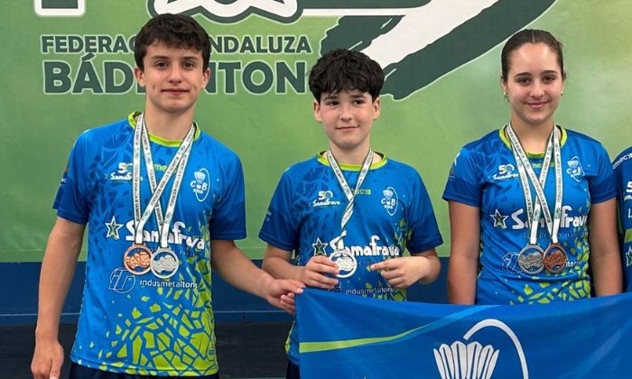 Pablo Lloreda, Fernando P&eacute;rez y Blanca Porras, jugadores convocados por la andaluza del Club de B&aacute;dminton Rute